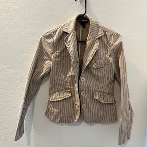 The Limited striped blazer Size XS Beige button up with pockets see notes